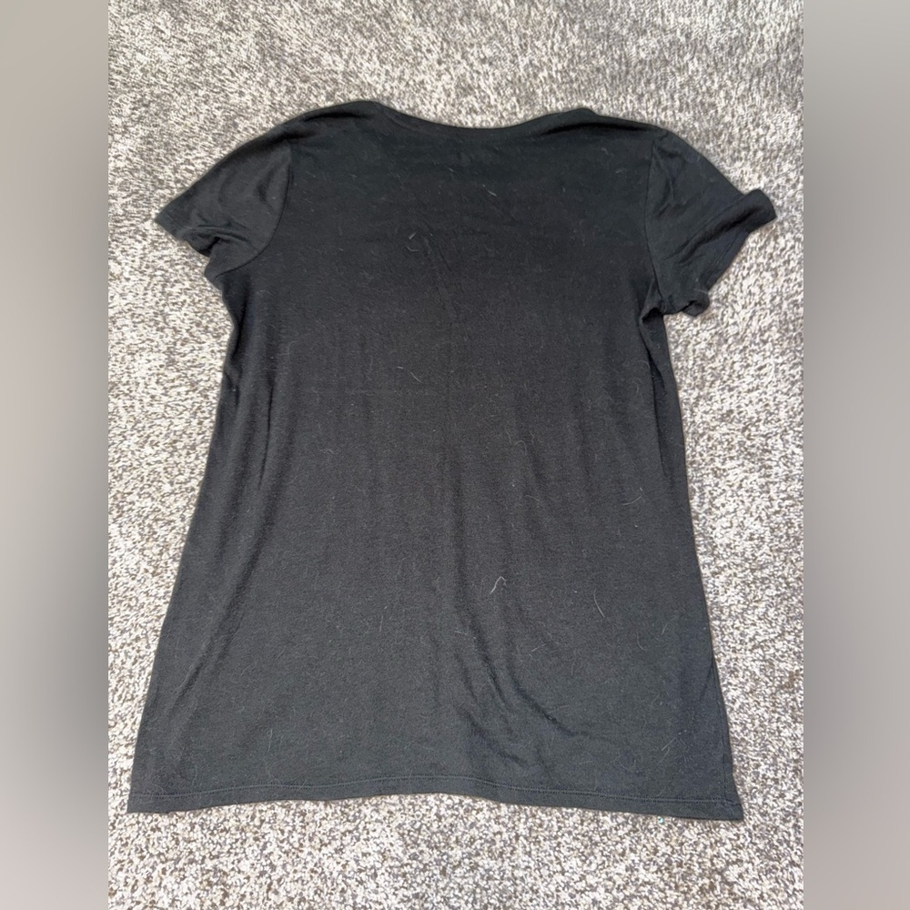 Pink black short sleeve tee shirt with logo - Picture 4 of 4
